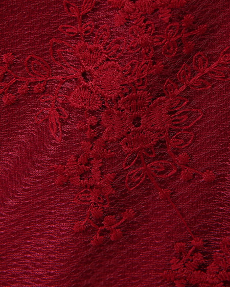 INGNI（イング） チュール刺繍ハイネックTOPS 8分袖 ﾎﾞﾙﾄﾞｰ