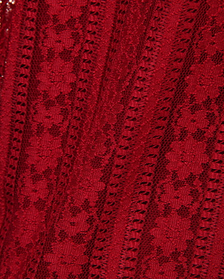 INGNI（イング） シャーリングハイネックストライプレース9分袖 ﾎﾞﾙﾄﾞｰ