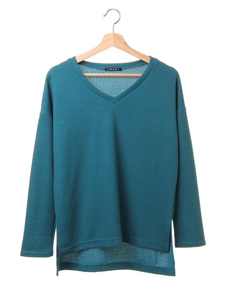 INGNI(イング) サカリバVネックボリューム袖TOPS ターコイズグリーン