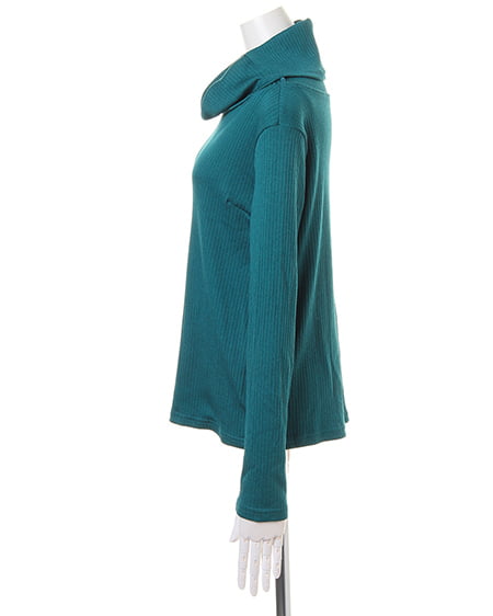 INGNI（イング） 起毛リブオフタートル長袖 ﾀｰｺｲｽﾞｸﾞﾘｰﾝ