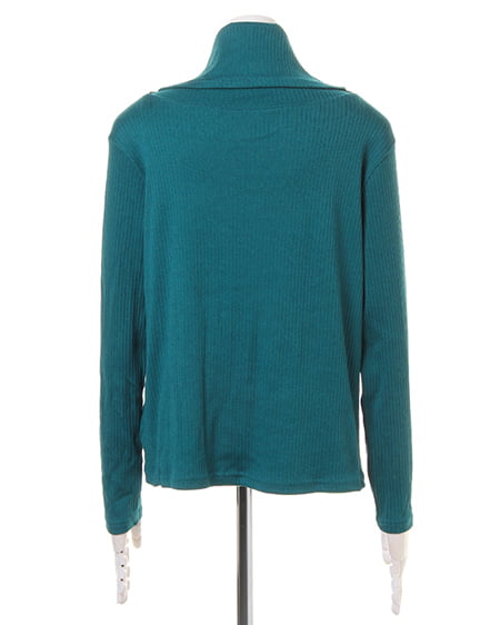 INGNI（イング） 起毛リブオフタートル長袖 ﾀｰｺｲｽﾞｸﾞﾘｰﾝ