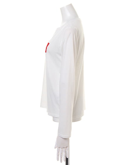 INGNI（イング） BOXロゴ長袖／Tシャツ ｵﾌﾎﾜｲﾄ/ｱｶ