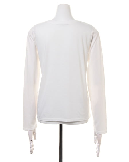 INGNI（イング） BOXロゴ長袖／Tシャツ ｵﾌﾎﾜｲﾄ/ｱｶ