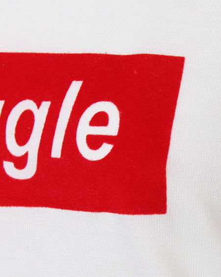 INGNI（イング） BOXロゴ長袖／Tシャツ ｵﾌﾎﾜｲﾄ/ｱｶ