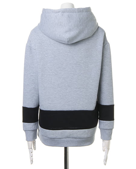 INGNI（イング） 袖ラインパーカー／チュニック ｸﾞﾚｰ/ｵﾌﾎﾜｲﾄ