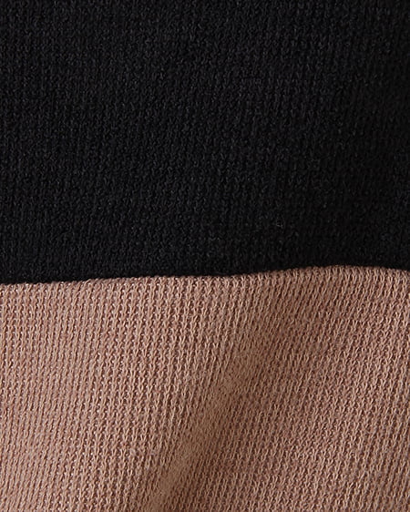 INGNI（イング） サカリバ起毛バイカラー／チュニック ｸﾛ/ﾍﾞｰｼﾞｭ