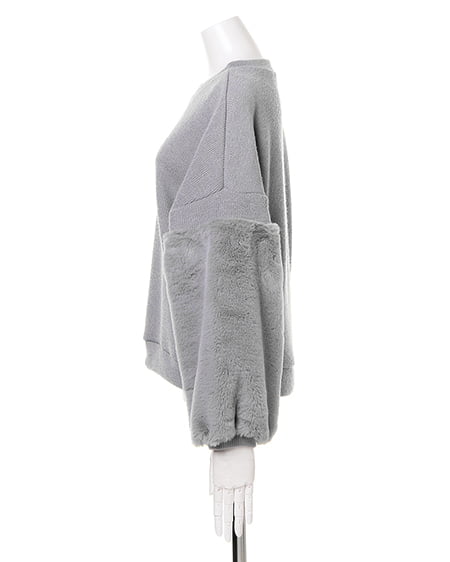 INGNI（イング） 袖ファー／トップス／B ｸﾞﾚｰ