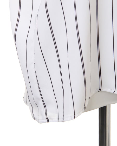 INGNI（イング） トロミスキッパー長袖／シャツA ｵﾌｸﾛ/ｽﾄﾗｲﾌﾟ