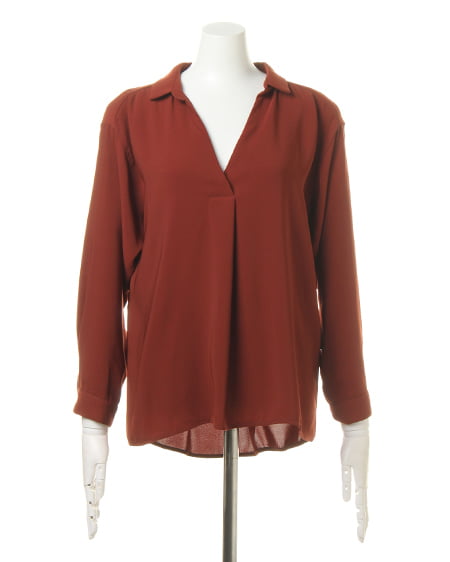 INGNI（イング） 抜き衿スキッパー長袖／シャツ ﾃﾗｺｯﾀ