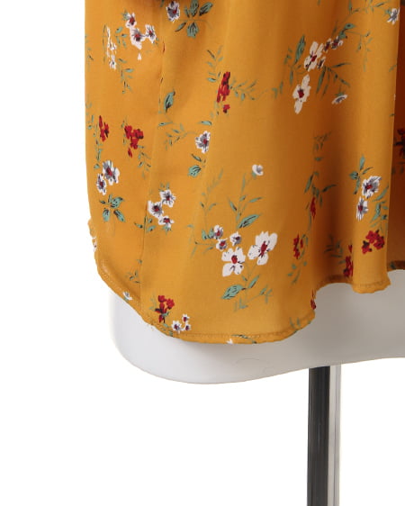 INGNI（イング） 花柄スタンドネックブラウス ﾏｽﾀｰﾄﾞ