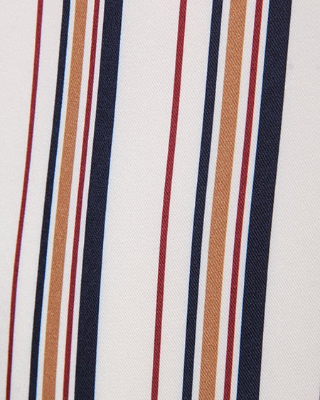 INGNI（イング） マルチストライプ柄開襟／シャツ ｵﾌﾎﾜｲﾄ