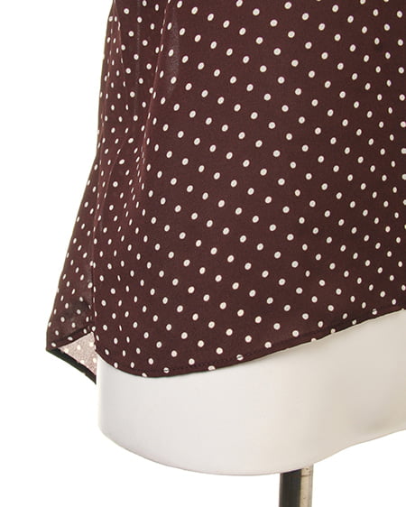 INGNI（イング） ドット柄シャーリングハイネック／TOPS ﾌﾞﾗｳﾝ