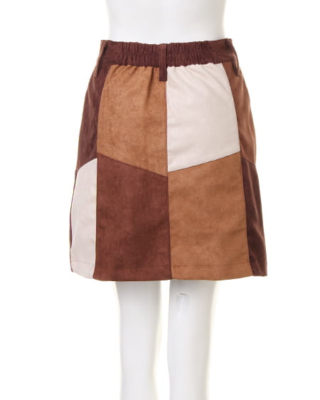 INGNI（イング） パッチワーク台形／スカートA ｷｬﾒﾙ