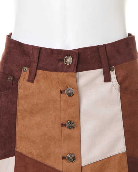 INGNI（イング） パッチワーク台形／スカートA ｷｬﾒﾙ