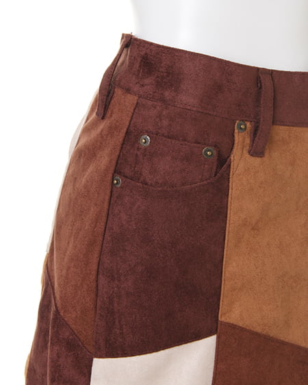 INGNI（イング） パッチワーク台形／スカートA ｷｬﾒﾙ