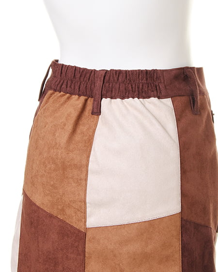 INGNI（イング） パッチワーク台形／スカートA ｷｬﾒﾙ