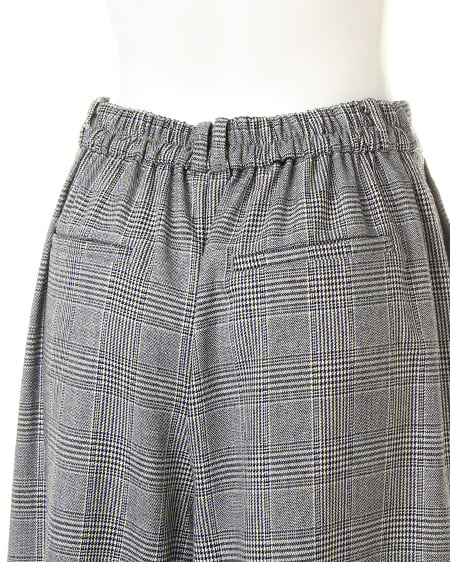 INGNI（イング） ベルト付グレンチェック柄ガウチョ／パンツ ｸﾞﾚﾝﾁｪｯｸ