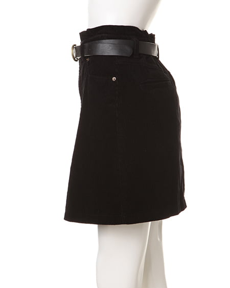 INGNI（イング） ベルト付台形スカート ｸﾛ