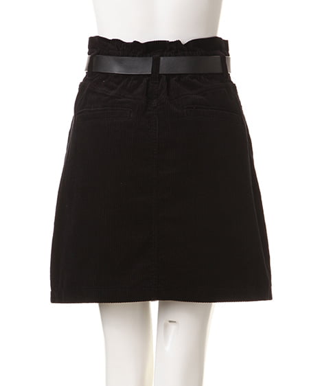 INGNI（イング） ベルト付台形スカート ｸﾛ