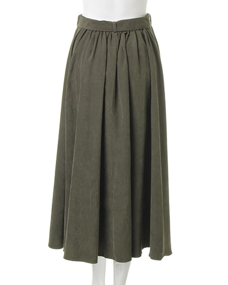 INGNI（イング） サッシュ付ピーチイレヘム／スカート ｶｰｷ