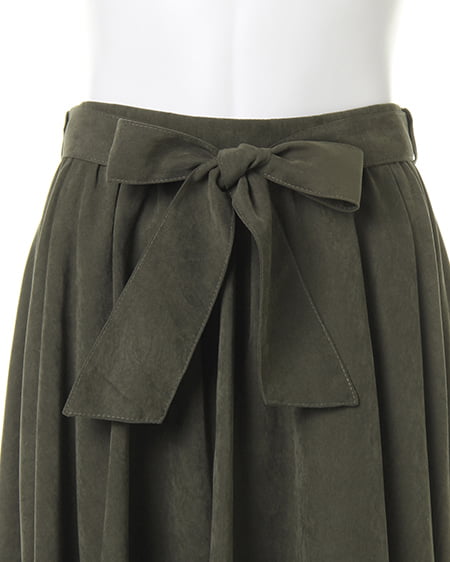 INGNI（イング） サッシュ付ピーチイレヘム／スカート ｶｰｷ