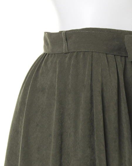 INGNI（イング） サッシュ付ピーチイレヘム／スカート ｶｰｷ