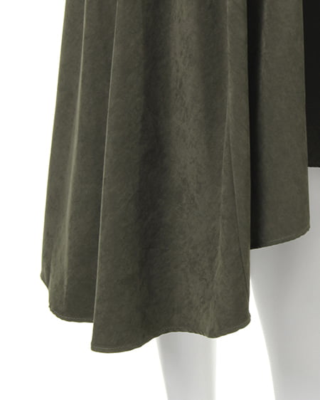 INGNI（イング） サッシュ付ピーチイレヘム／スカート ｶｰｷ