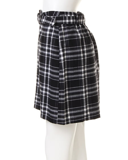 INGNI(イング) チェック柄コクーン/スカート クロ
