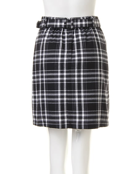 INGNI(イング) チェック柄コクーン/スカート クロ