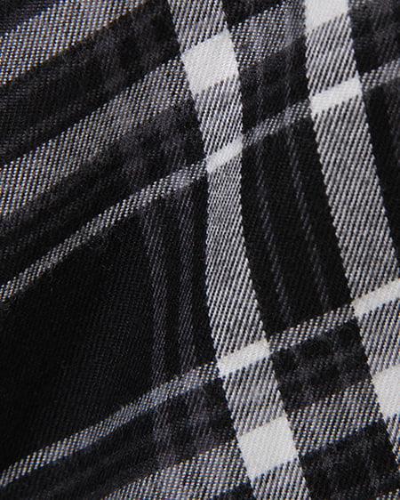 INGNI（イング） チェック柄ベルト付フレア／スカート ｸﾛ