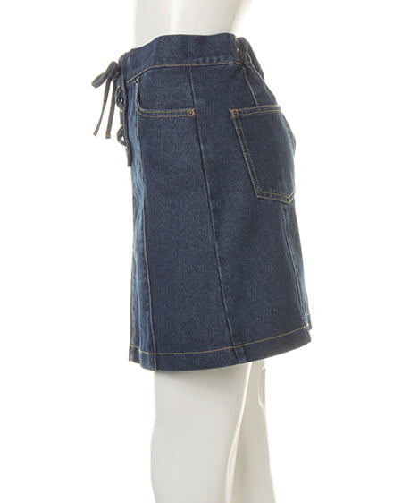 INGNI（イング） 前レースUP台形／スカート ﾃﾞﾆﾑ/ｺﾝ