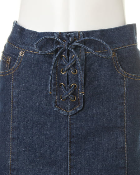 INGNI（イング） 前レースUP台形／スカート ﾃﾞﾆﾑ/ｺﾝ