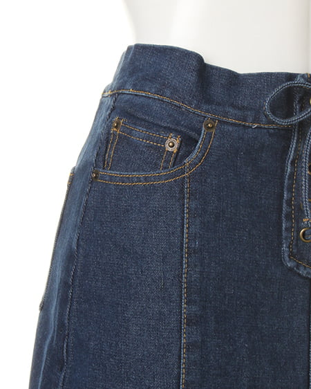 INGNI（イング） 前レースUP台形／スカート ﾃﾞﾆﾑ/ｺﾝ