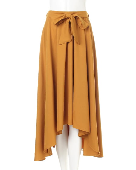 INGNI(イング) 共生地サッシュ付Peツイルイレヘム／スカート マスタード