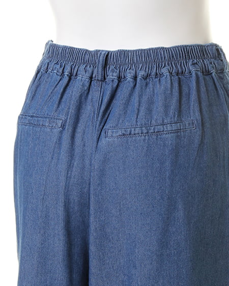 INGNI（イング） サッシュ付トロミガウチョ／パンツ ﾃﾞﾆﾑ/ﾌﾞﾙｰ