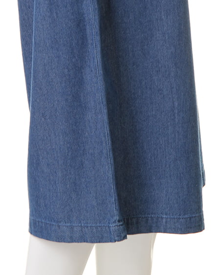 INGNI（イング） サッシュ付トロミガウチョ／パンツ ﾃﾞﾆﾑ/ﾌﾞﾙｰ