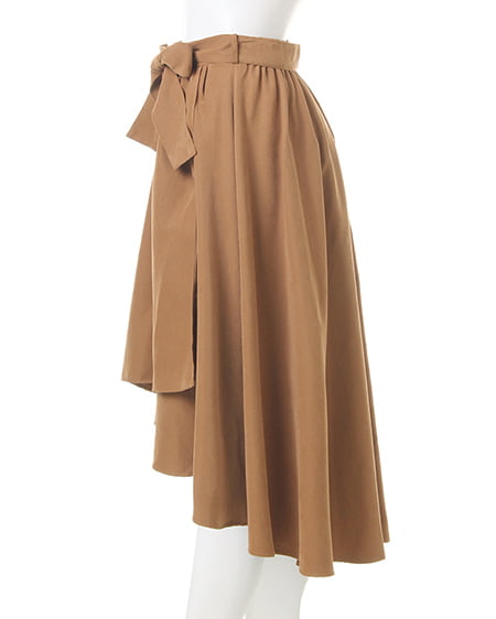 INGNI（イング） サッシュ付ピーチラップイレヘム／スカート ｷｬﾒﾙ/A