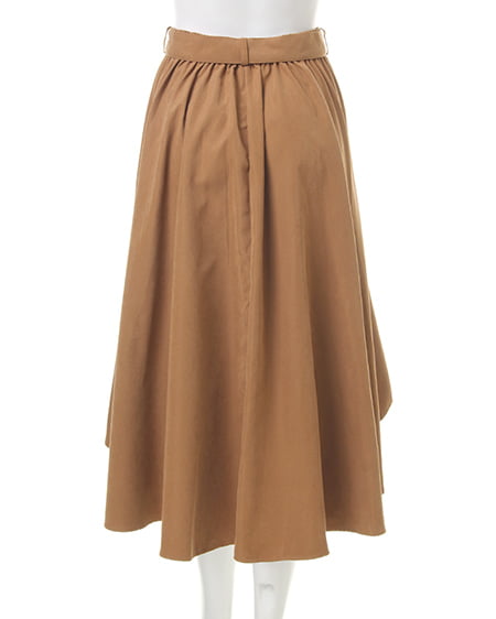 INGNI（イング） サッシュ付ピーチラップイレヘム／スカート ｷｬﾒﾙ/A