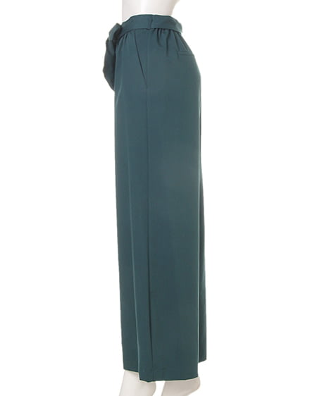 INGNI（イング） サッシュ付TRワイド／パンツ ｸﾞﾘｰﾝ