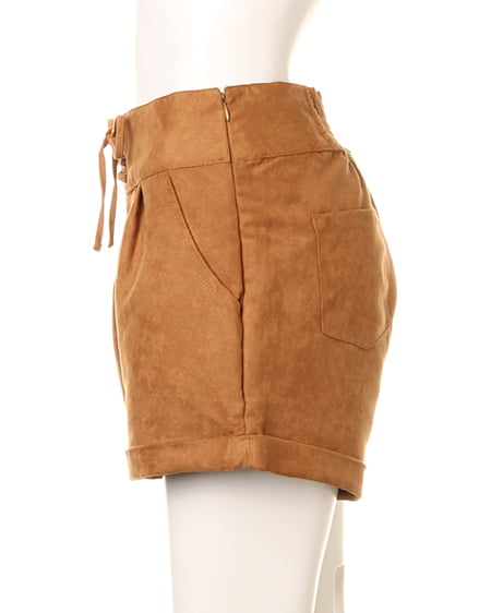 INGNI（イング） マイクロスウェードレースUP／ショートパンツ ｷｬﾒﾙ/A