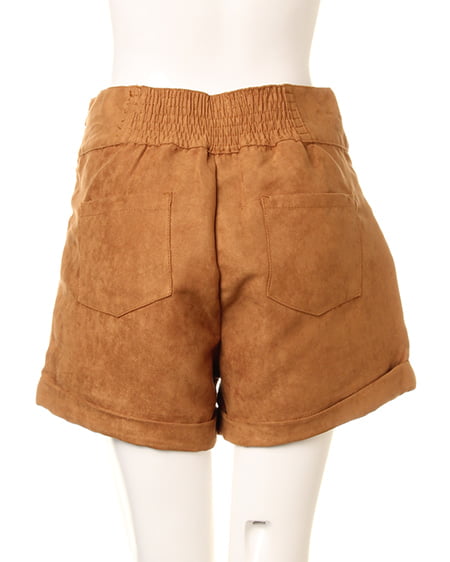 INGNI（イング） マイクロスウェードレースUP／ショートパンツ ｷｬﾒﾙ/A