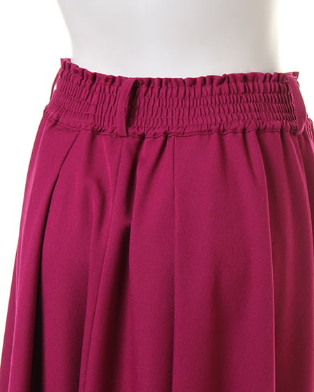 INGNI(イング) サッシュ付TRシャーリングミディ/スカート パープル/ピンク