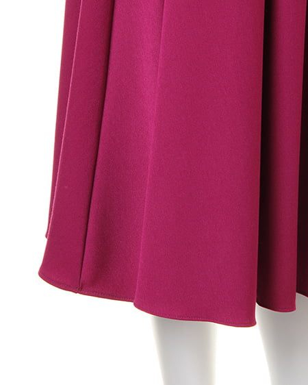 INGNI(イング) サッシュ付TRシャーリングミディ/スカート パープル/ピンク