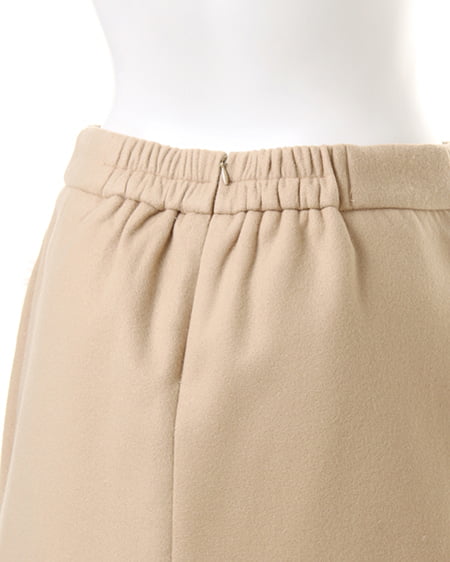 INGNI（イング） ファーポケ付フェイクウール台形／スカート ﾍﾞｰｼﾞｭ