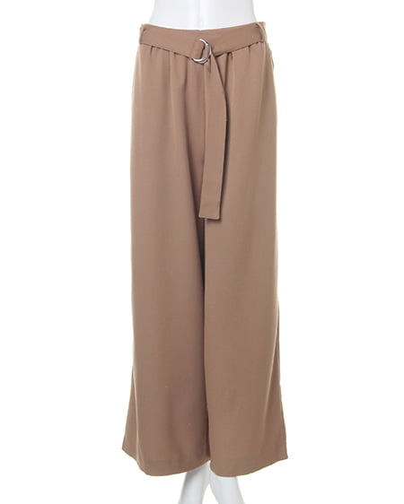 INGNI（イング） Dカンサッシュ付ワイド／パンツ ｷｬﾒﾙ