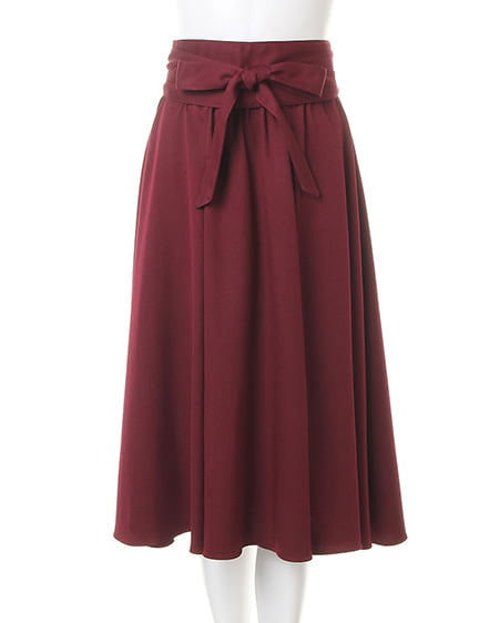 INGNI（イング） サッシュ付TRシャーリングミディ／スカートA ﾎﾞﾙﾄﾞｰ