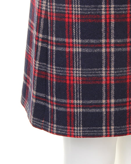 INGNI（イング） ベルト付チェック柄台形／スカート ｺﾝ/ﾁｪｯｸ