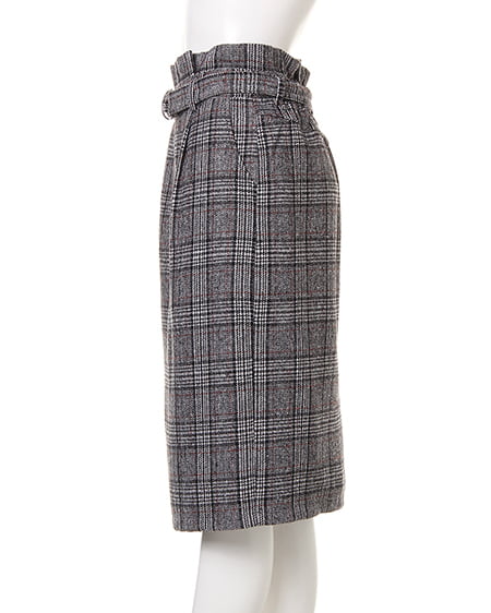 INGNI（イング） 共ベルト付グレンチェックナロー／スカート ｸﾞﾚﾝﾁｪｯｸ