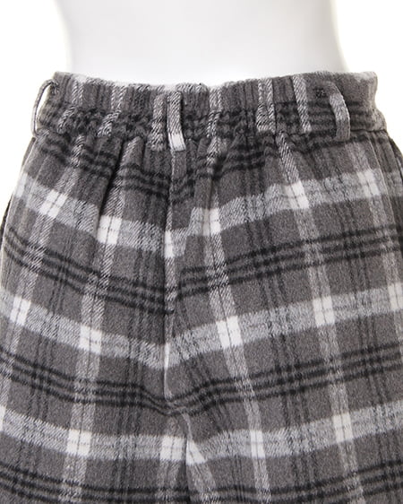 INGNI(イング) シャギーチェックショート/パンツ グレー/チェック