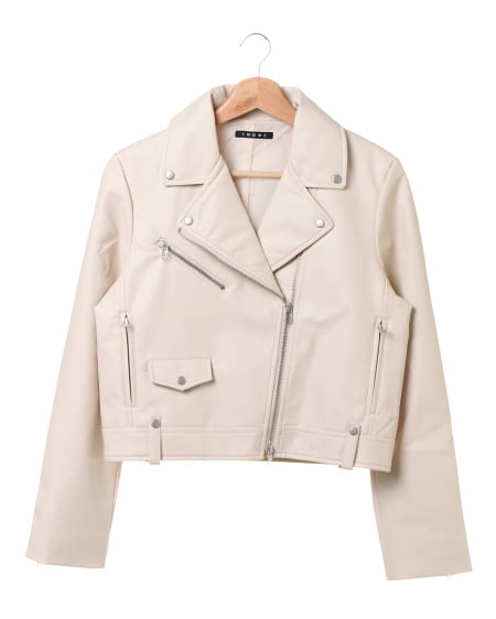 INGNI(イング) ライダースジャケット オフベージュ